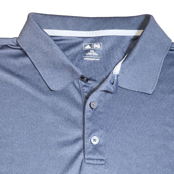 Adidas Golf Navy Blue Three Button Short Sleeve Golf Polo Size XXL - Picture 3 of 7